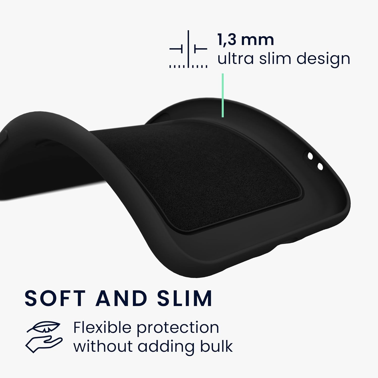 KW Samsung Galaxy A55 5G Θήκη Σιλικόνης TPU με Υποδοχή για Κάρτα - Black