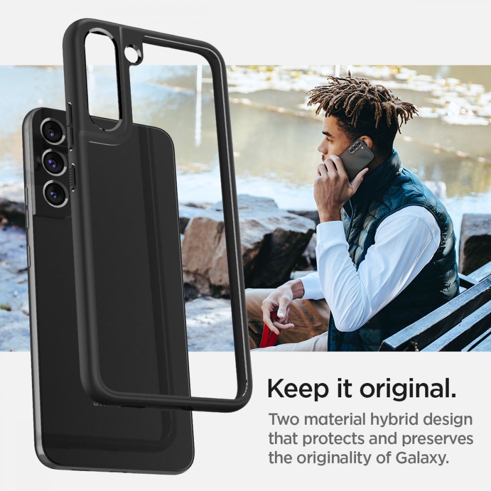 Spigen Samsung Galaxy S22 - Ultra Hybrid Σκληρή Θήκη με Πλαίσιο Σιλικόνης - Matte Black