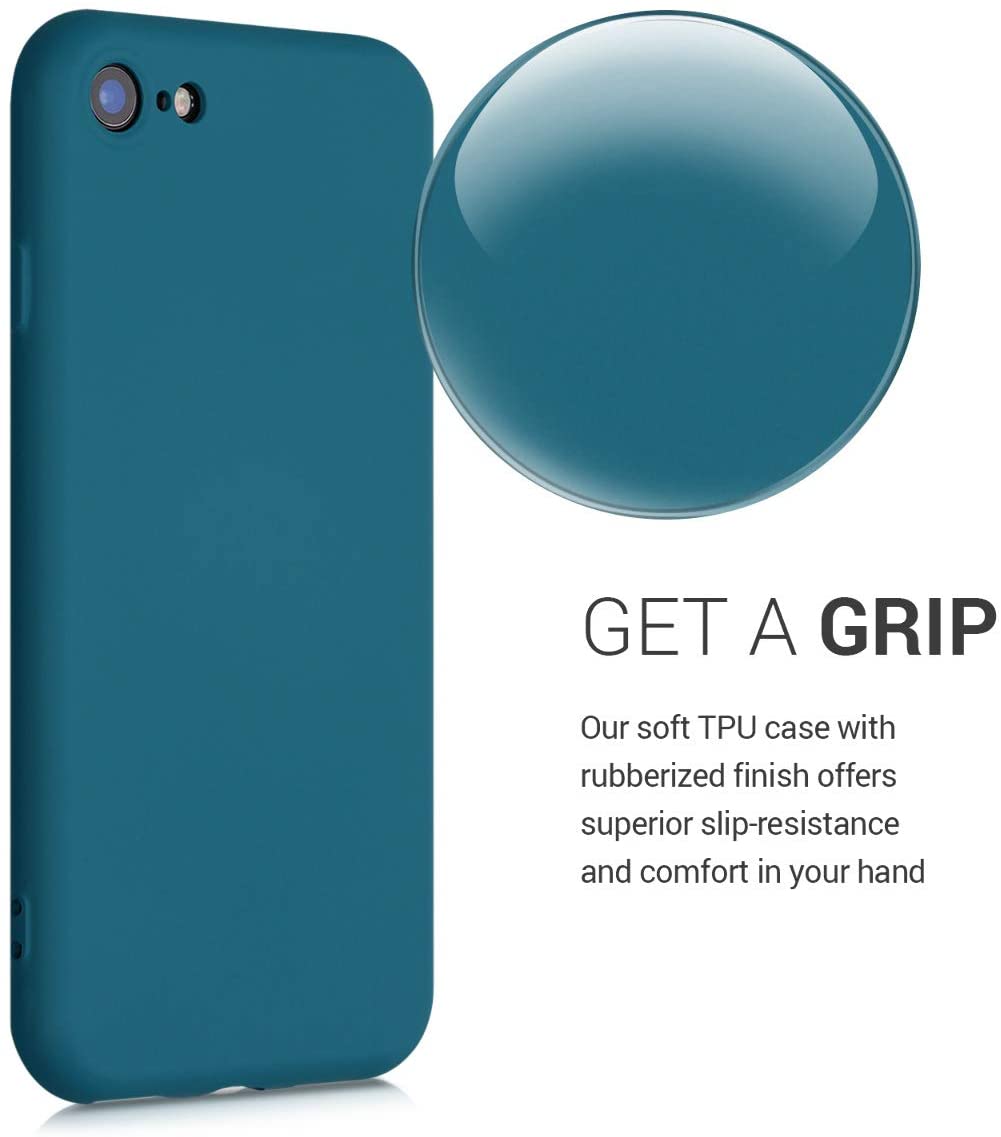 KW iPhone SE 2022 / SE 2020 / 7 / 8 Θήκη Σιλικόνης Rubberized TPU - Petrol Matte - 49979.57