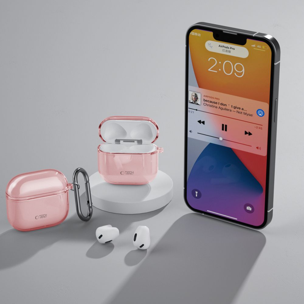 Tech-Protect AirPods 4 Θήκη Σιλικόνης - Flexair - Baby Pink