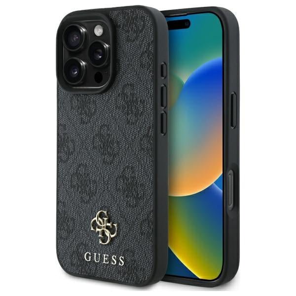 Guess iPhone 16 Pro - 4G Small Classic - MagSafe Θήκη με Επένδυση Συνθετικού Δέρματος - Black - GUHMP16LP4SM4MK