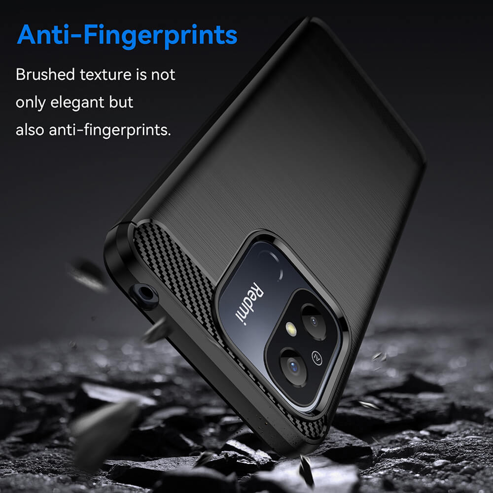 Techsuit Xiaomi Redmi 12C Carbon Silicone Θήκη Σιλικόνης TPU - Black