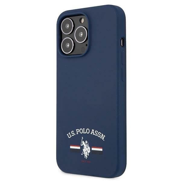 US Polo iPhone 13 Pro Max Silicone Collection Θήκη Σιλικόνης - Navy Blue / Navy - USHCP13XSFGV