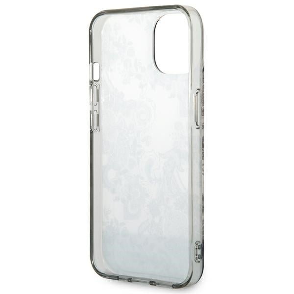 Guess iPhone 14 Plus Porcelain Collection Σκληρή Θήκη με Πλαίσιο Σιλικόνης - Grey - GUHCP14MHGPLHG