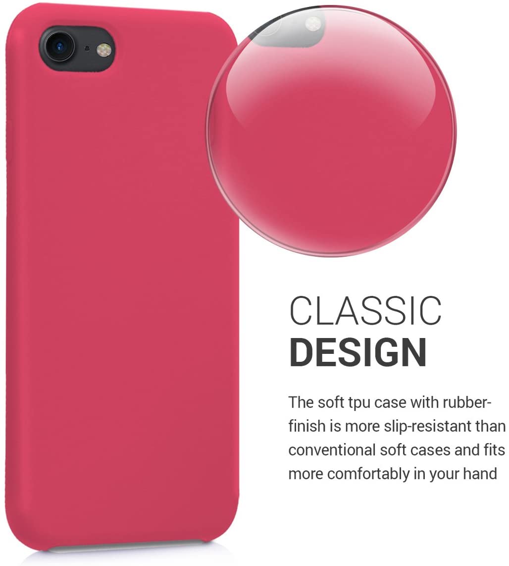 KW iPhone SE 2022 / SE 2020 / 7 / 8 Θήκη Σιλικόνης Rubber TPU - Fuchsia Red - 40225.100