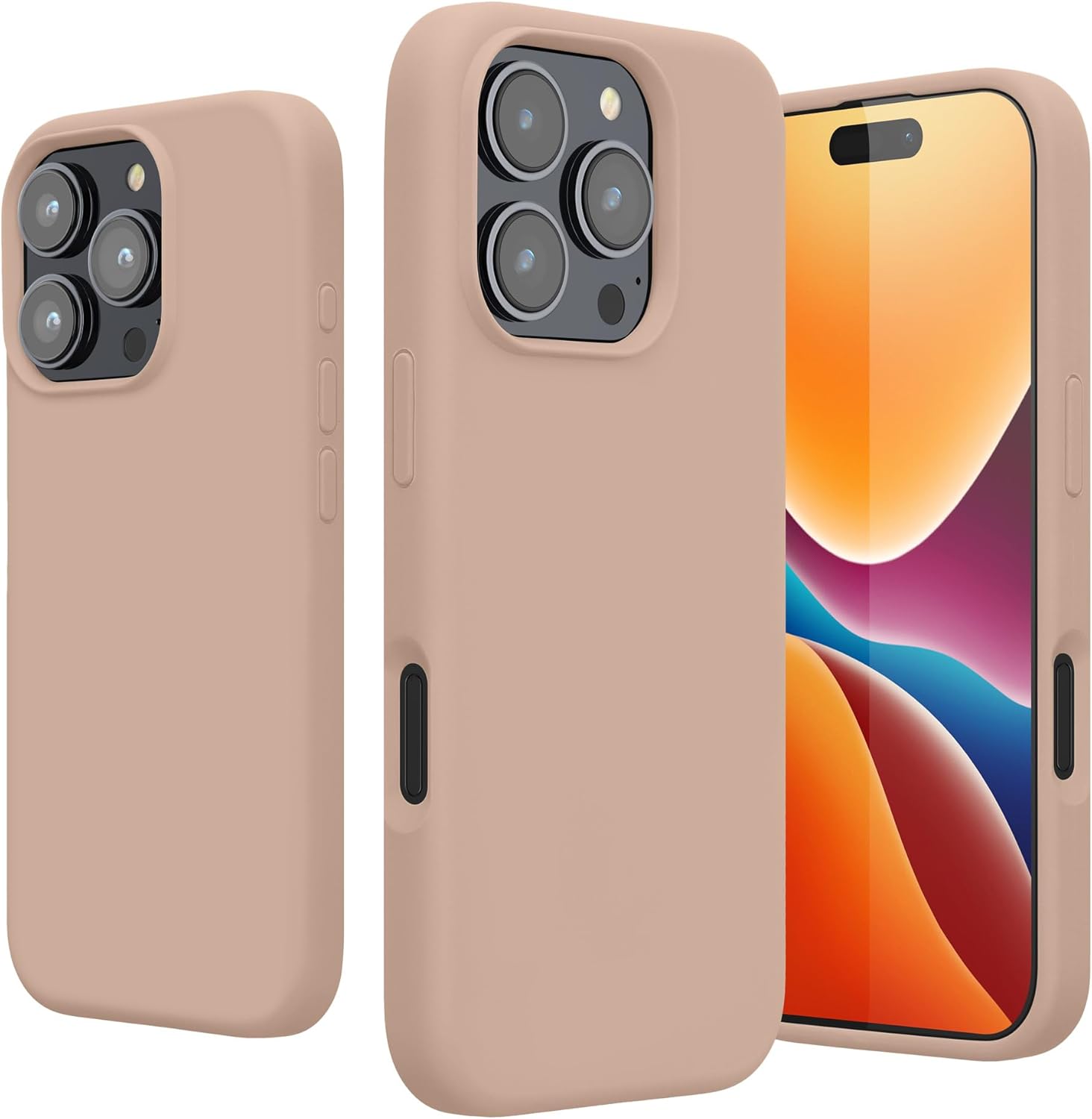 KW iPhone 16 Pro Θήκη Σιλικόνης Rubberized TPU - Coconut Swirl