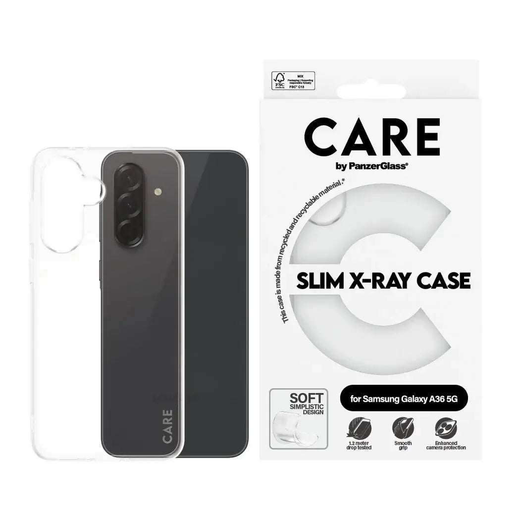 Care by PanzerGlass Samsung Galaxy A36 5G Fashion X-Ray Λεπτή Θήκη από Ανακυκλωμένο Πλαστικό - Διάφανη
