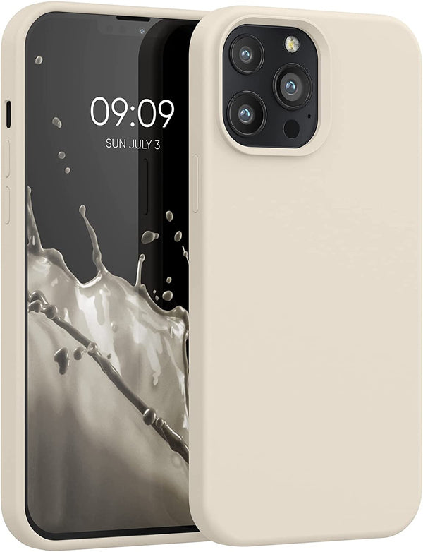 KW iPhone 13 Pro Max Θήκη Σιλικόνης Rubberized TPU - Cream - 55881.16