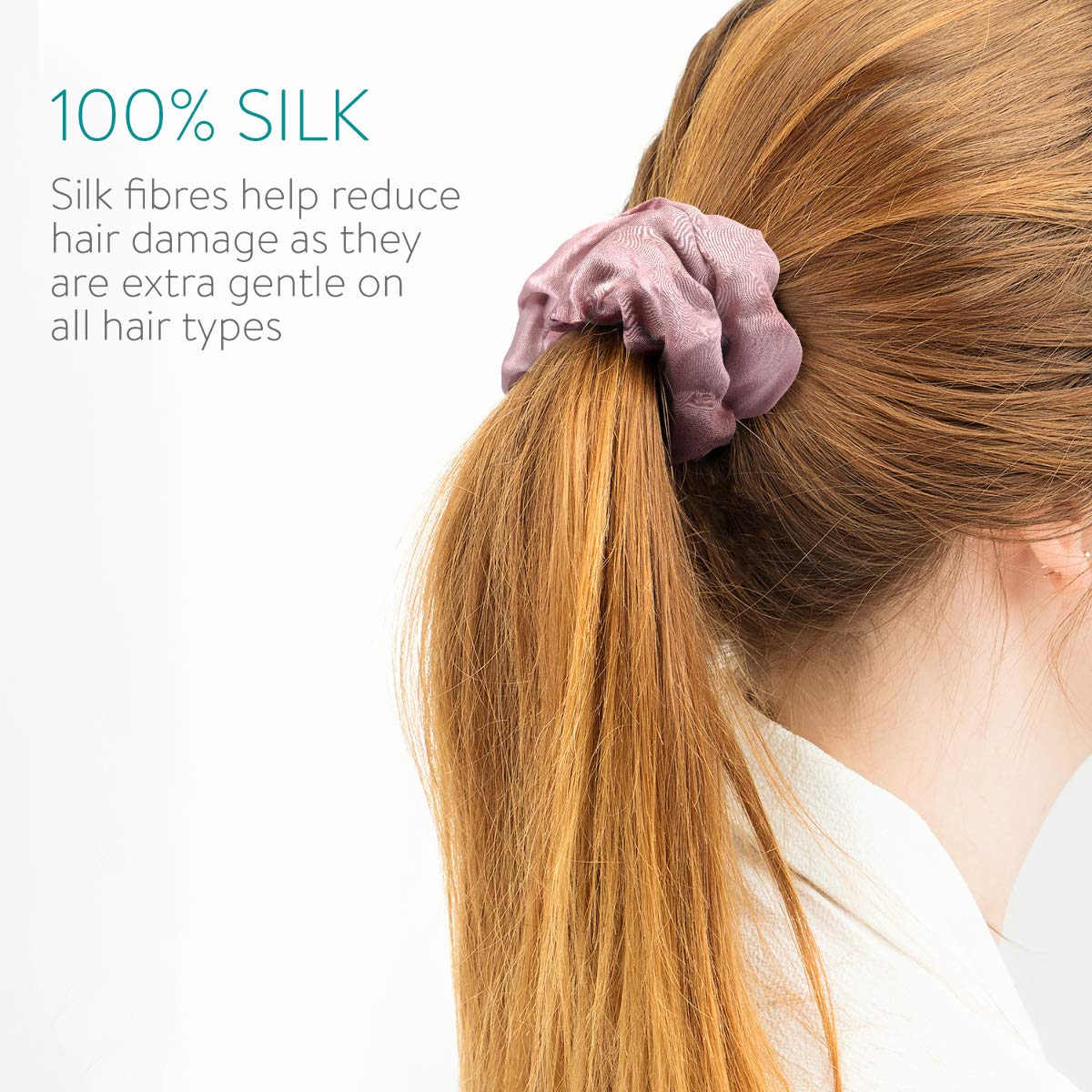 Navaris Σετ με 2 Μεταξωτά Scrunchies Λαστιχάκια Μαλλιών - Dark Blue / Pink - 50258.02.10