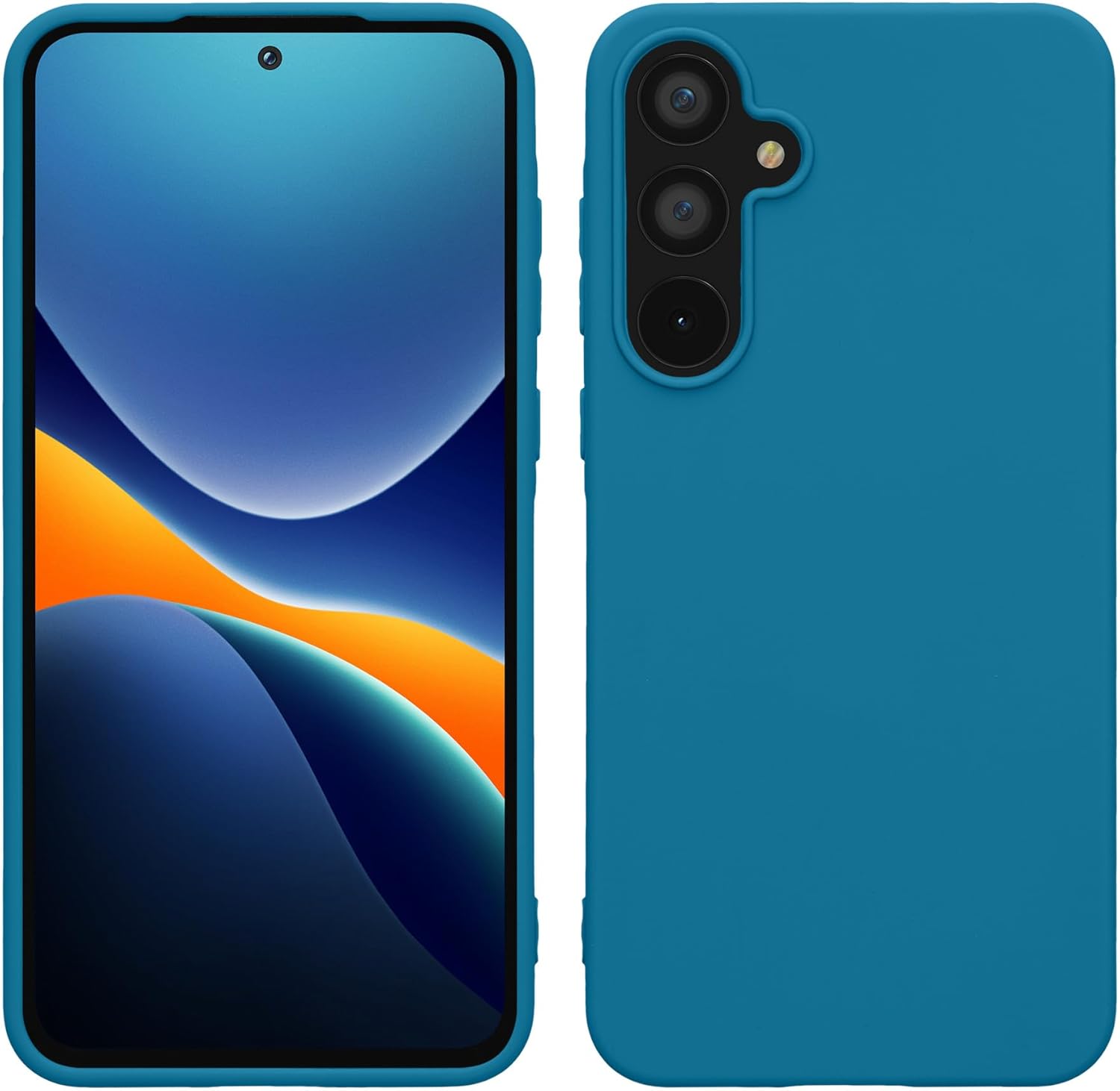 KW Samsung Galaxy A55 5G Λεπτή Θήκη Σιλικόνης TPU - Caribbean Blue