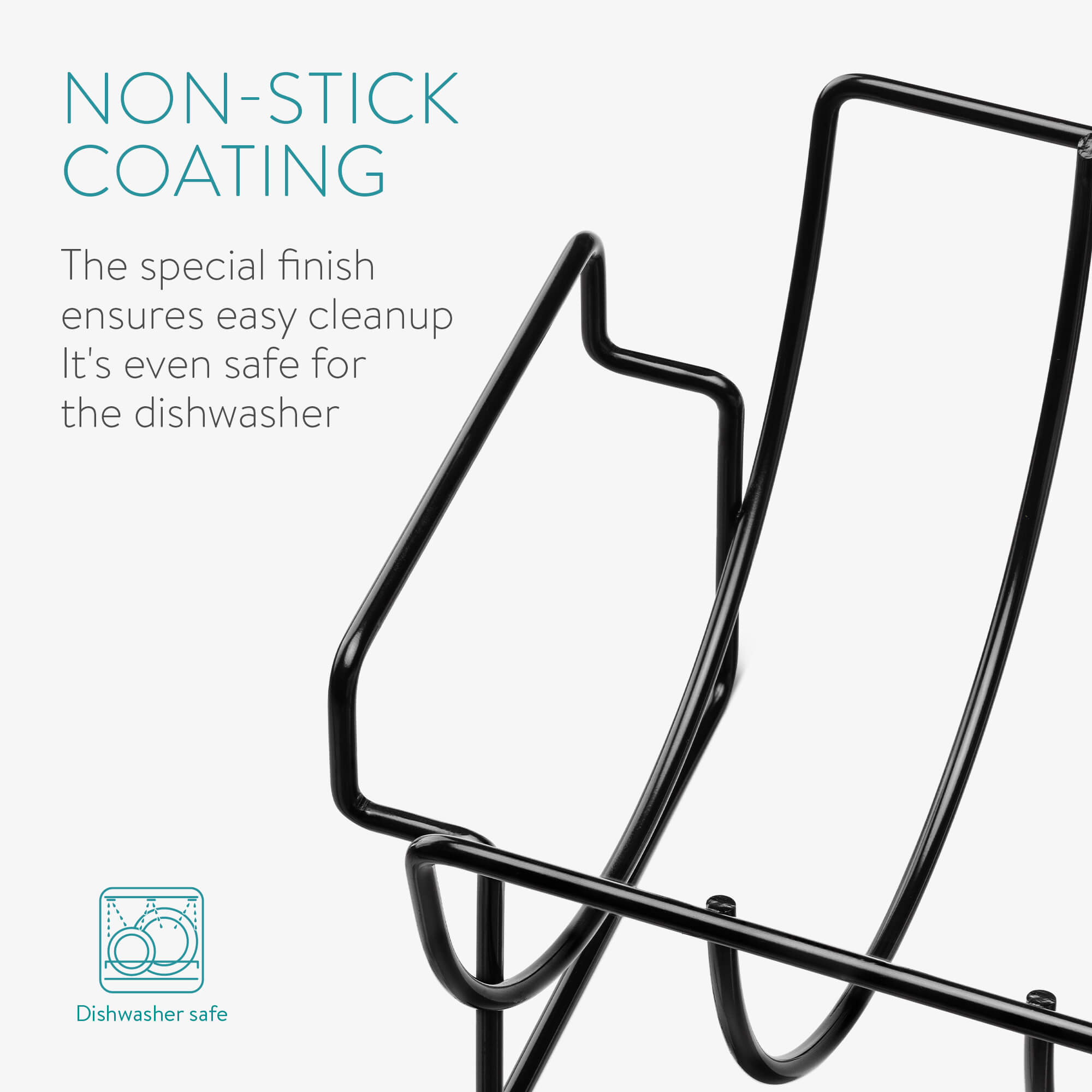 Navaris Σετ με 2 Αντικολλητικά Μεταλλικά Πλέγματα Ψησίματος με Πινέλο Σιλικόνης - Black - 54518.02