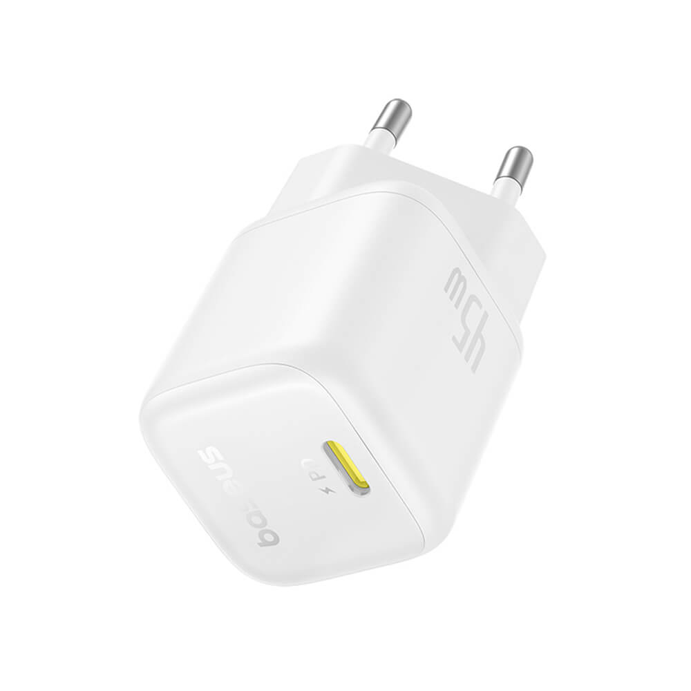 Baseus PicoGo Οικιακός Φορτιστής Γρήγορης Φόρτισης 45W με Θύρα Type - C - Moon White