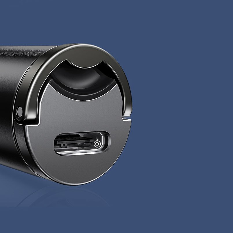 Baseus Tiny Star Mini Car Charger - Φορτιστής Αυτοκινήτου 30W με 1 Θύρα Type - C - Grey - VCHX - B0G