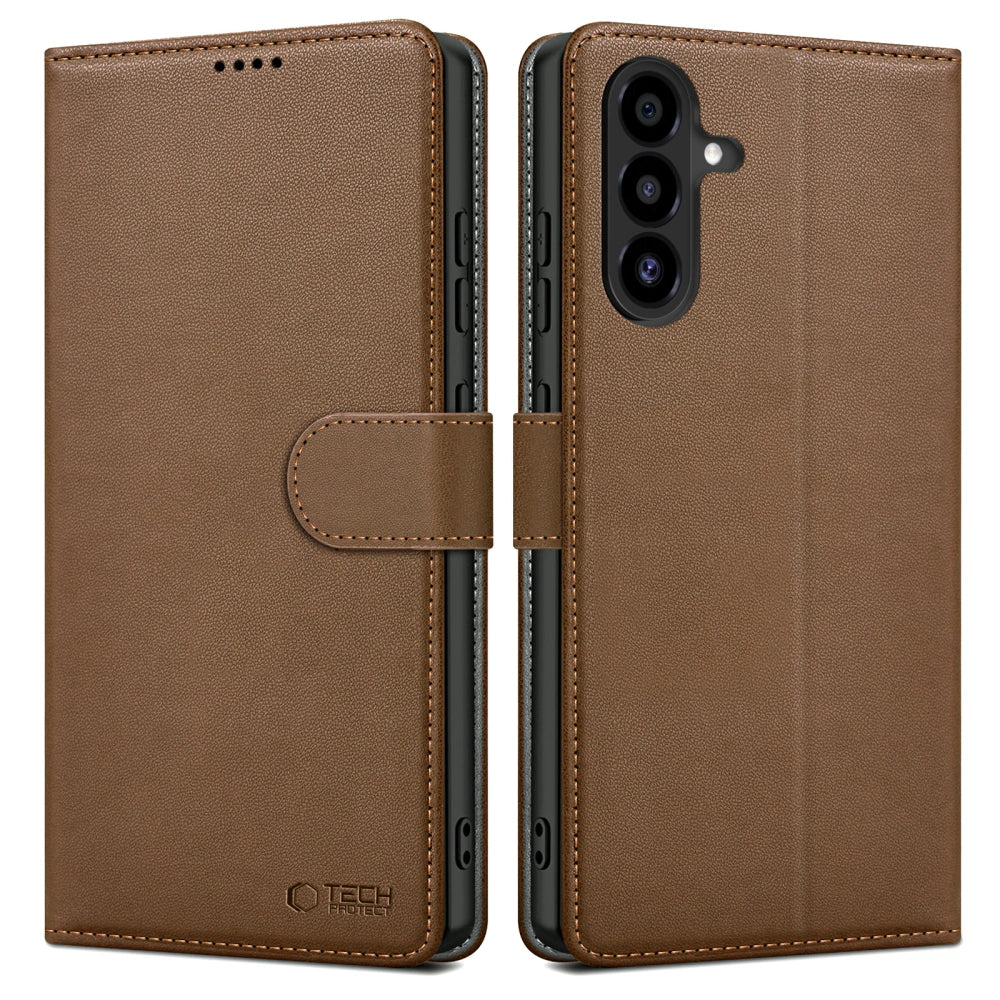 Tech-Protect Samsung Galaxy A56 5G Θήκη Πορτοφόλι Stand από Δερματίνη - Brown