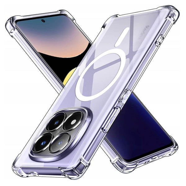 Techsuit Xiaomi Redmi Note 14 Pro+ 5G - Shockproof Clear Silicone MagSafe - Θήκη Σιλικόνης με Ενισχυμένες Γωνίες - Clear