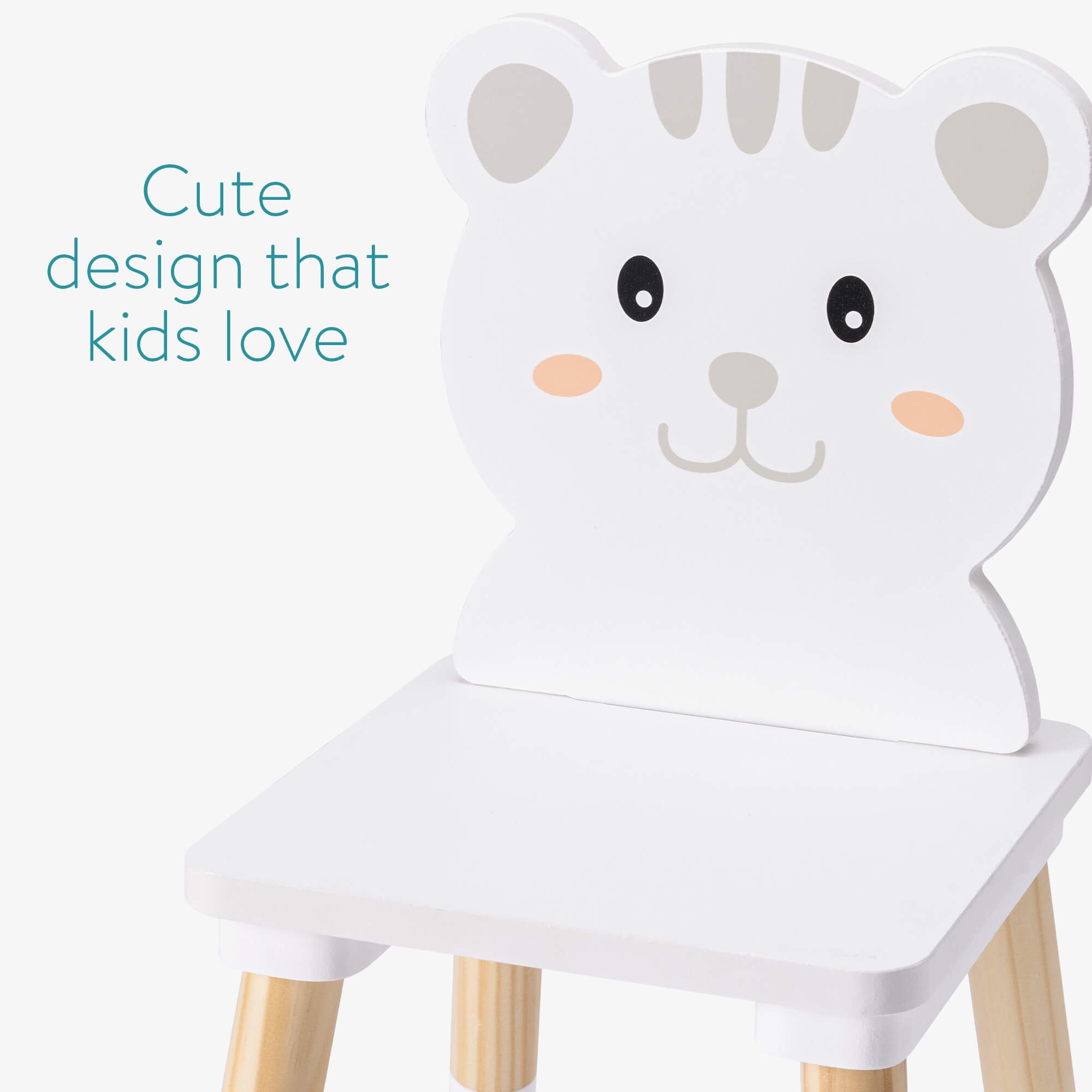 Navaris Σετ Παιδικού Καθίσματος - Design Cat - White / Light Brown - 55340.01