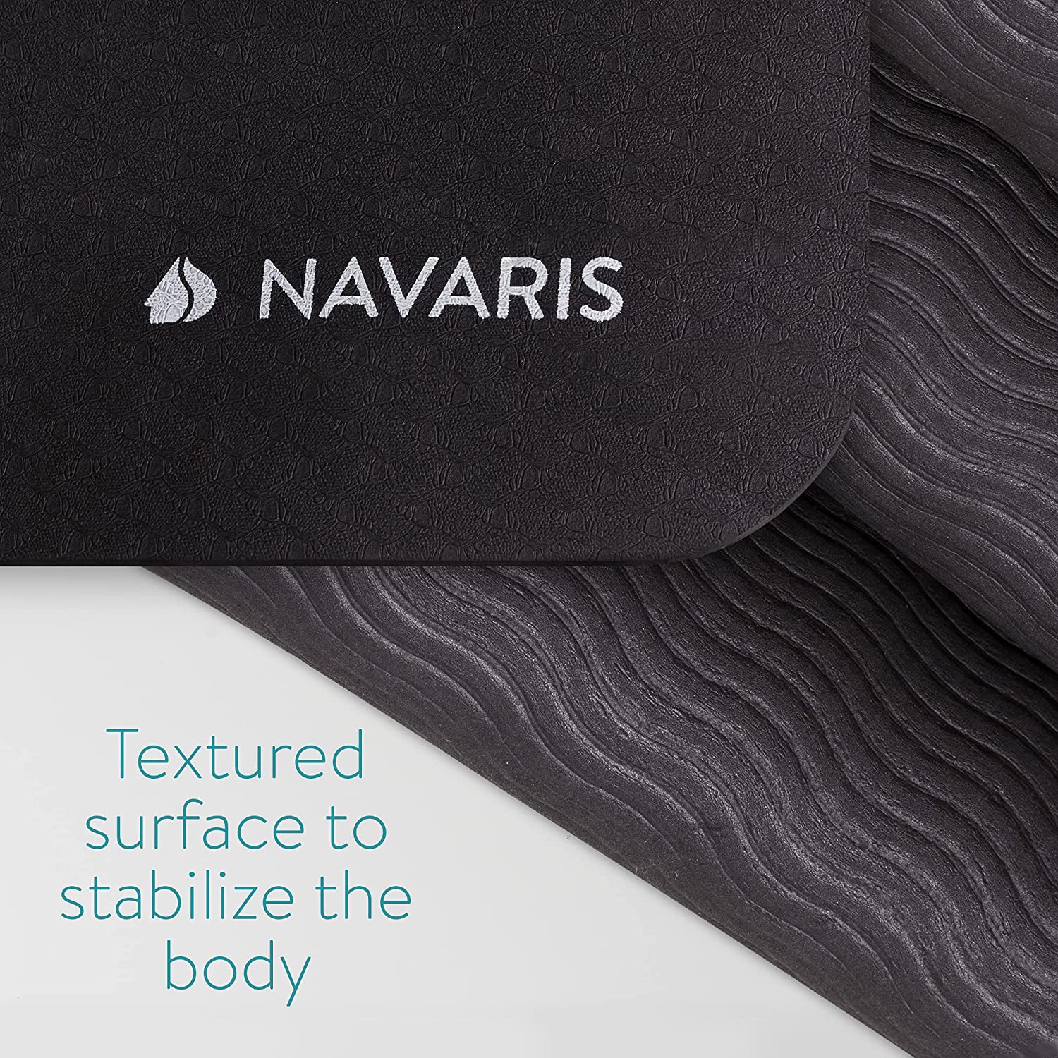 Navaris Workout Yoga Mat Στρώμα Γυμναστικής XXL - 180 x 120 x 0.6cm - Black - 56456.01