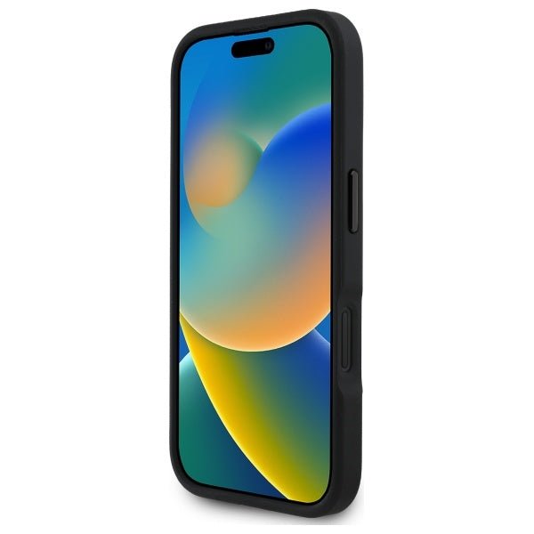 Red Bull iPhone 16 Plus - Leather Red Ring - MagSafe Σκληρή Θήκη με Επένδυση Συνθετικού Δέρματος και Πλαίσιο Σιλικόνης - Navy - RBHMP16M24PUILVR