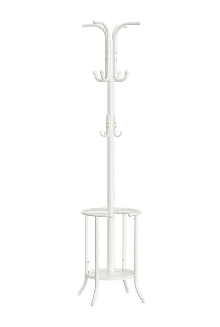 Songmics Επιδαπέδια Μεταλλική Κρεμάστρα με Θήκη για Ομπρέλες - 40 x 40 x 175 cm - Pearl White - RCR011W01