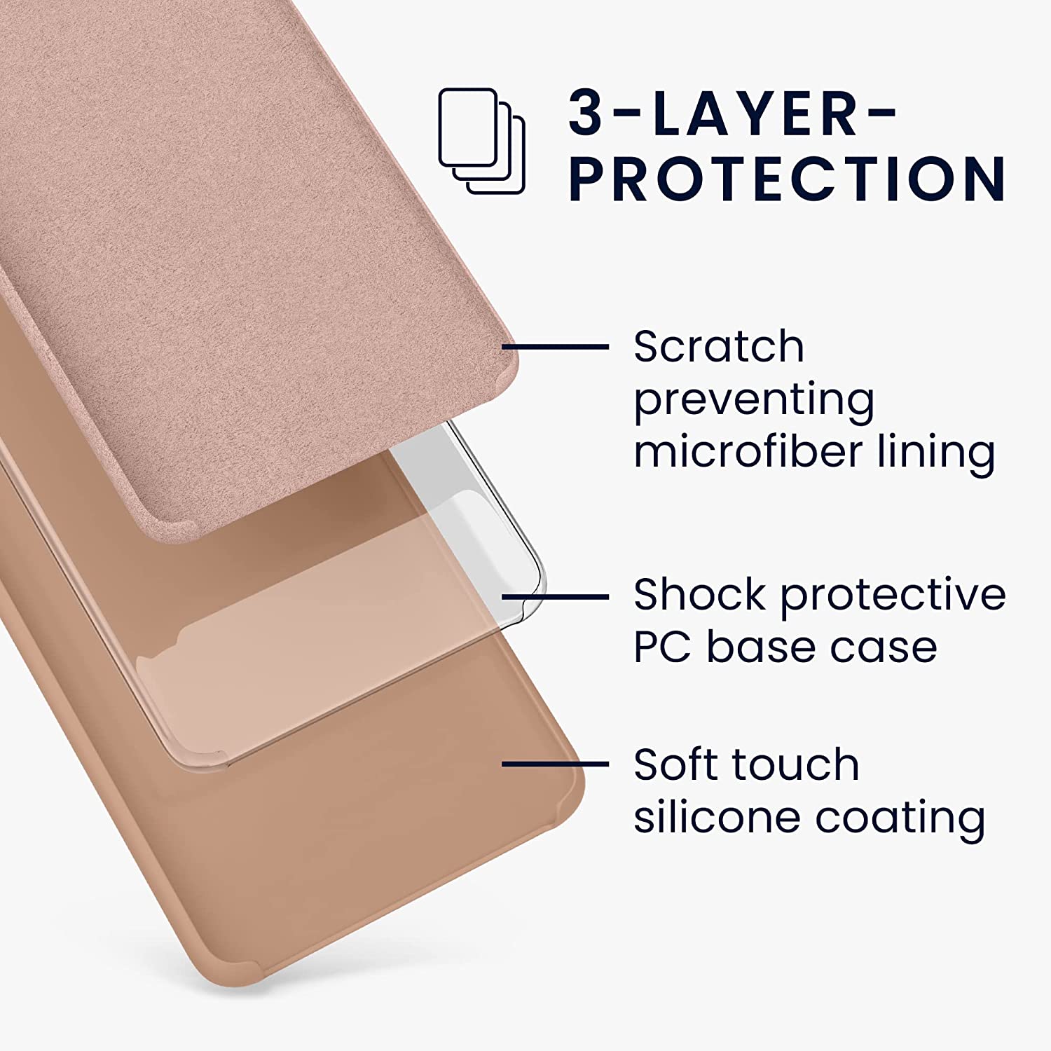 KW Xiaomi Redmi Note 11 Pro / Note 11 Pro 5G Θήκη Σιλικόνης Rubberized TPU - Cappuccino - 57373.246