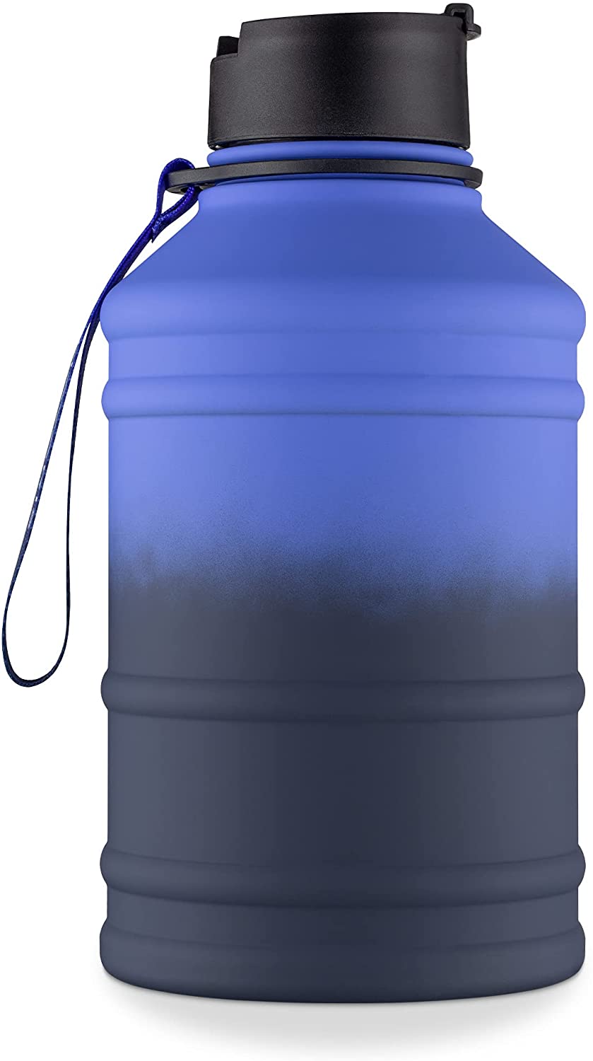 Navaris Μπουκάλι Νερού από Ανοξείδωτο Ατσάλι - BPA Free - 2.2 L - Black / Blue - 53701.04