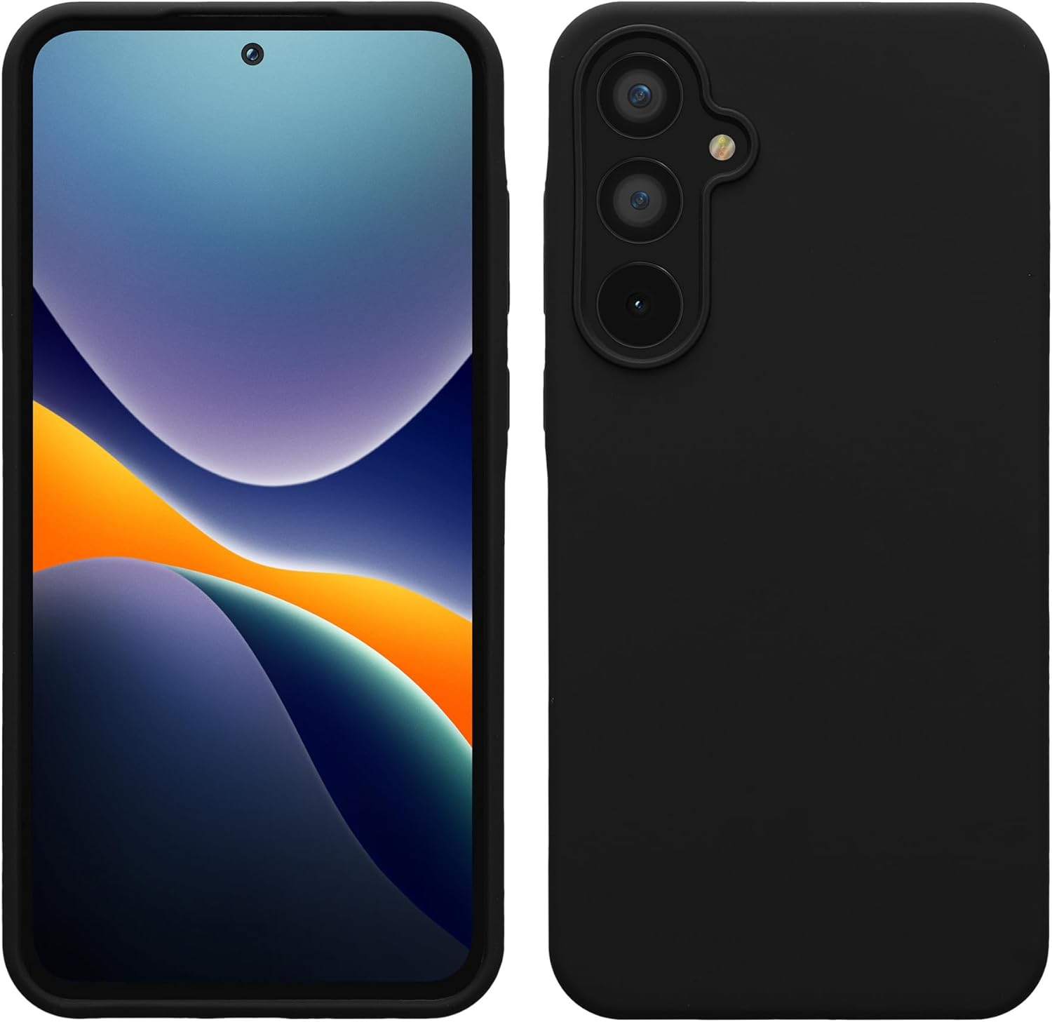 KW Samsung Galaxy A55 5G Θήκη Σιλικόνης Rubberized TPU - Black