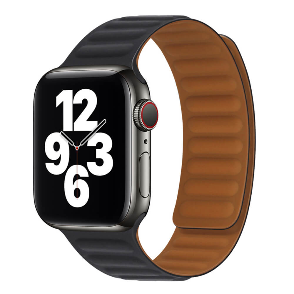Techsuit Λουράκι Apple Watch 4/5/6/7/8/9/10/11 - SE (1/2/3) - ULTRA (1/2/3) - 44/45/46/49mm Watchband W035 Σιλικόνης - Black