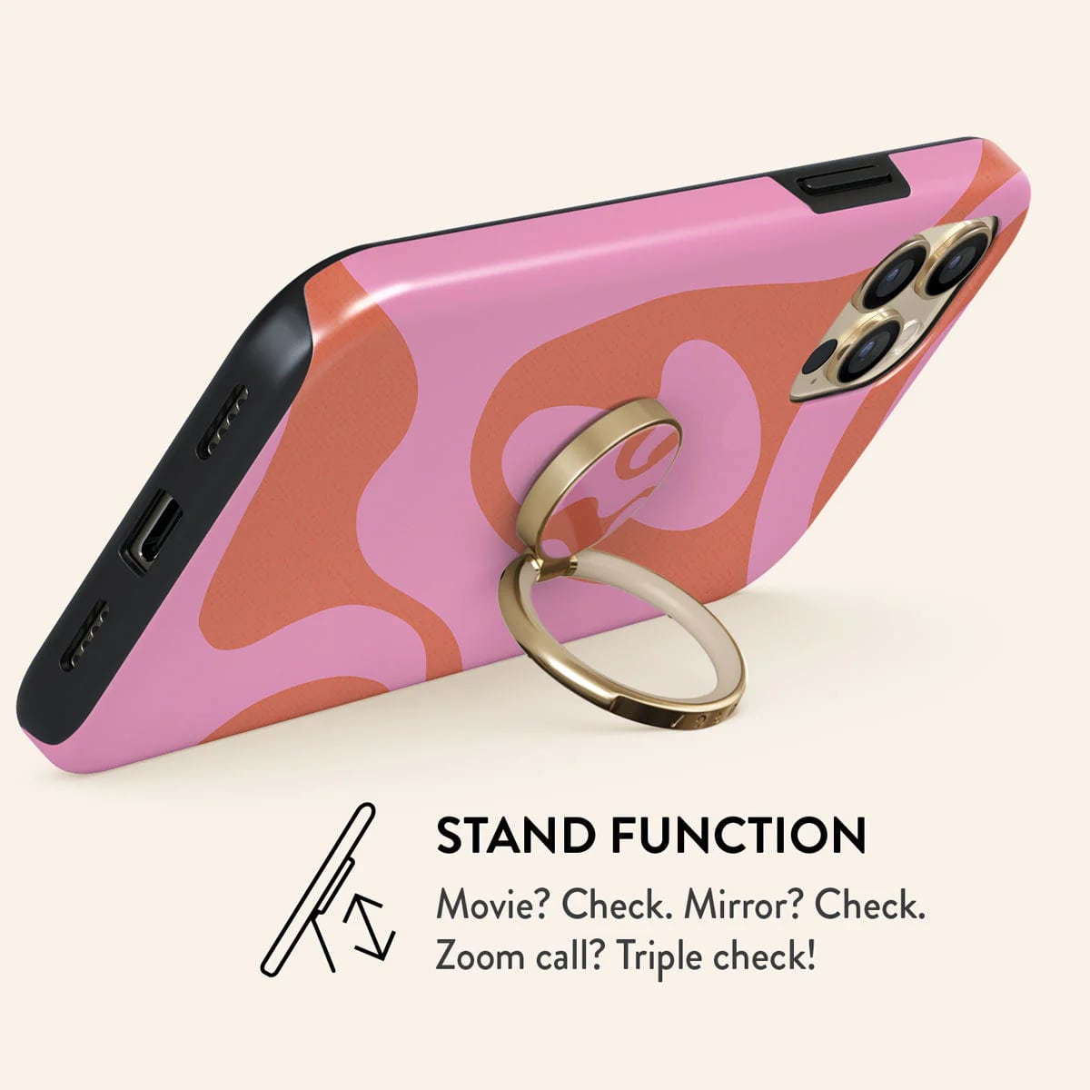 Burga Ring Holder - Δαχτυλίδι Συγκράτησης Κινητού - Βάση Στήριξης - Gold - Ride the Wave