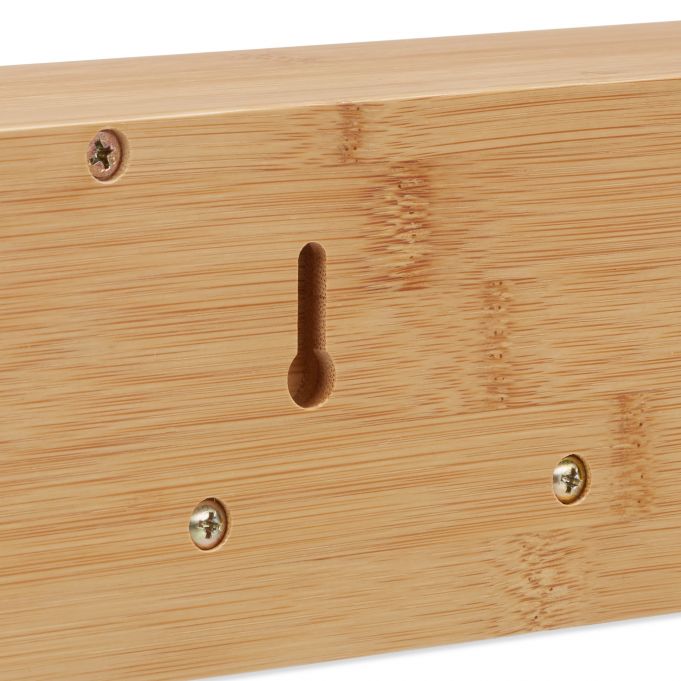 Relaxdays Επιτοίχια Κρεμάστρα για Πετσέτες από Μπαμπού - Natural - 4052025202941