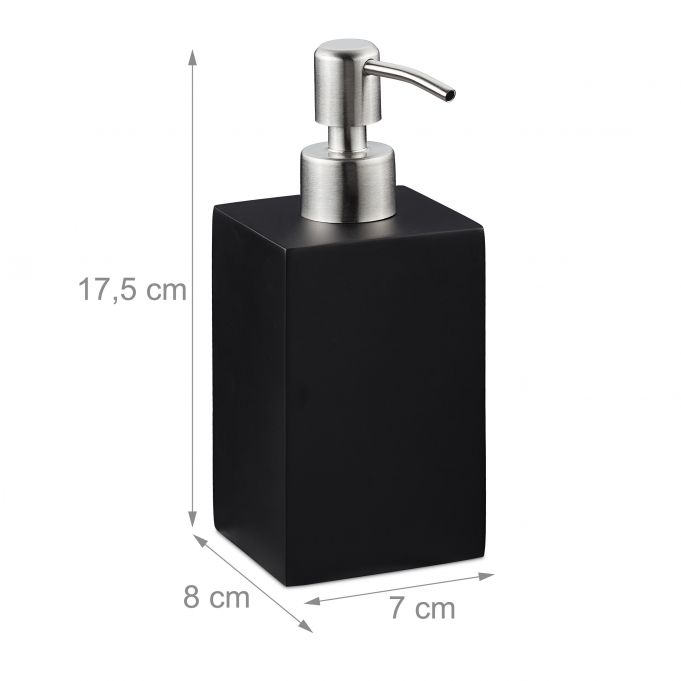 Relaxdays Σαπουνοθήκη Dispenser από Πολυρητίνη - Black - 4052025908638