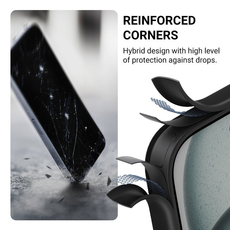 Crong iPhone 15 Pro Max Hybrid Frost Mag - Σκληρή Θήκη με Πλαίσιο Σιλικόνης και MagSafe - Grey