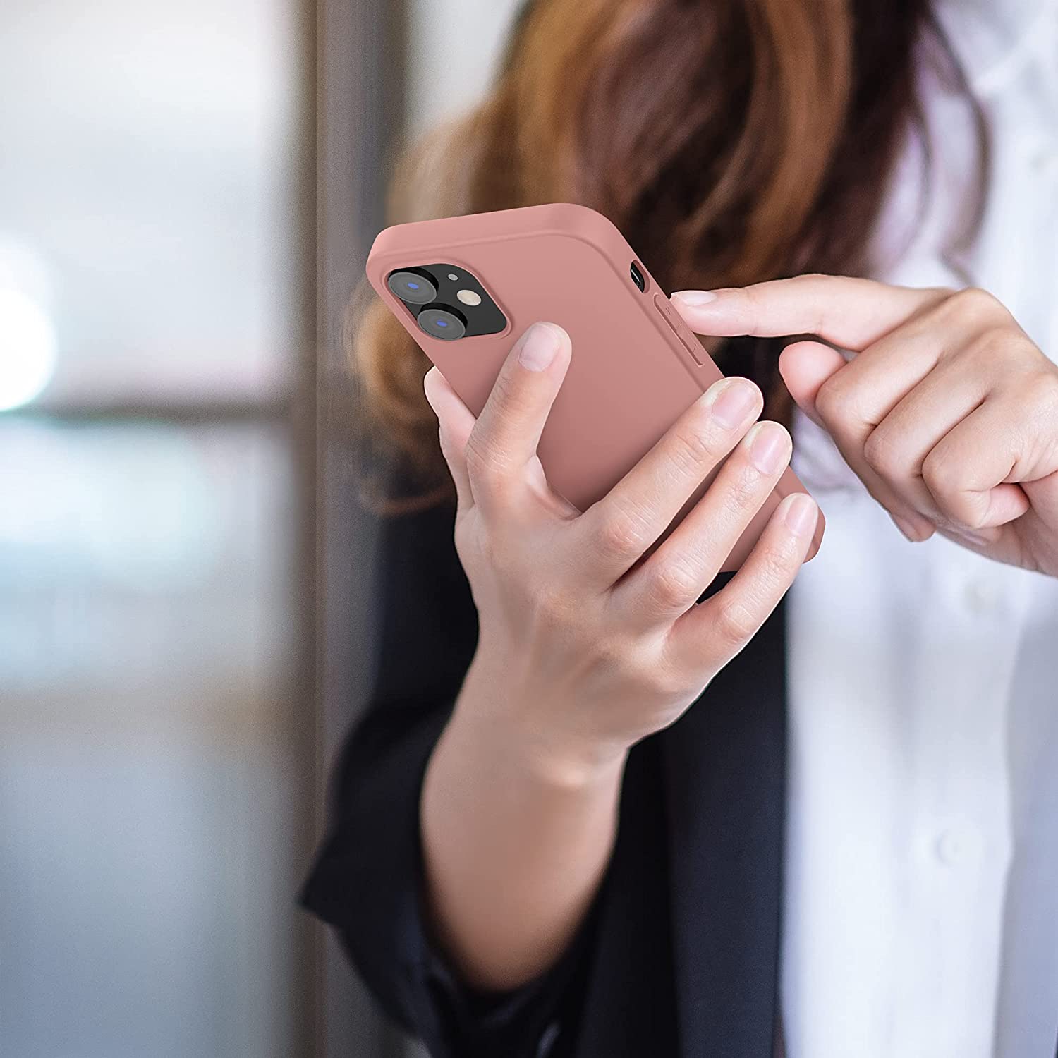 KW iPhone 12 / iPhone 12 Pro Θήκη Σιλικόνης TPU - Rose Tan - 53938.193