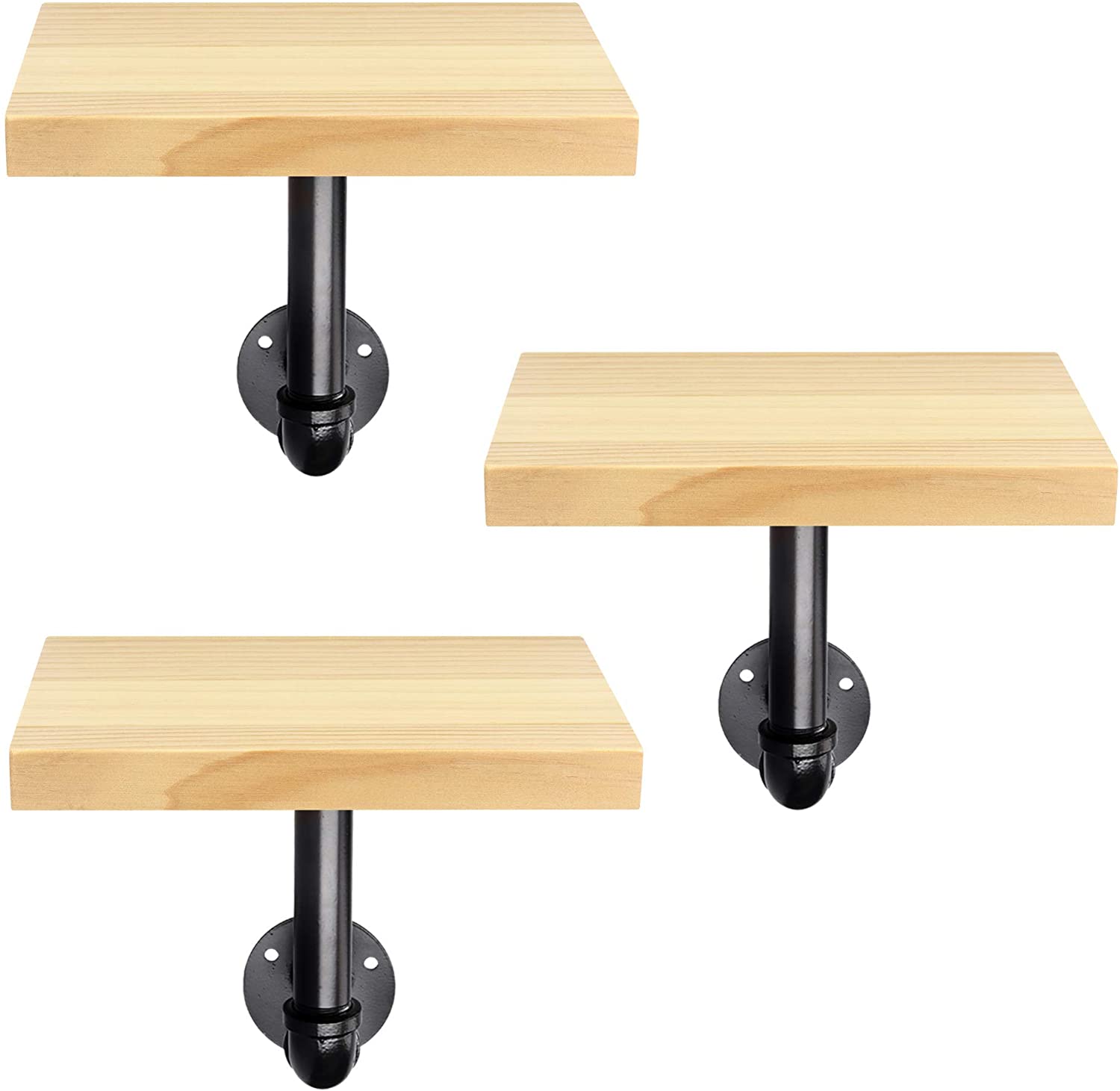 Navaris Σετ 3 Ράφια με Βάση - Light Brown - 50683.1.24