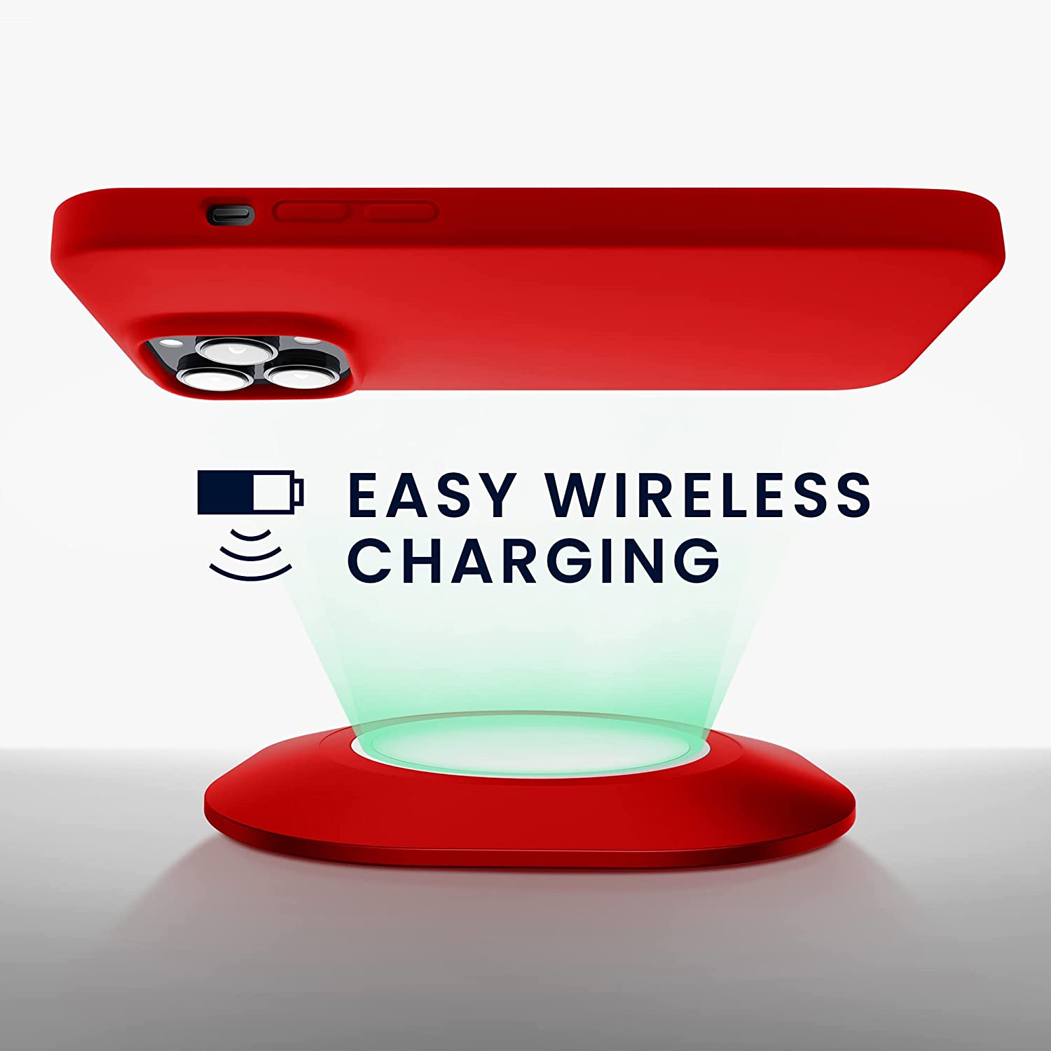 KW iPhone 14 Pro Max Θήκη Σιλικόνης Rubberized TPU - Red - 59074.09