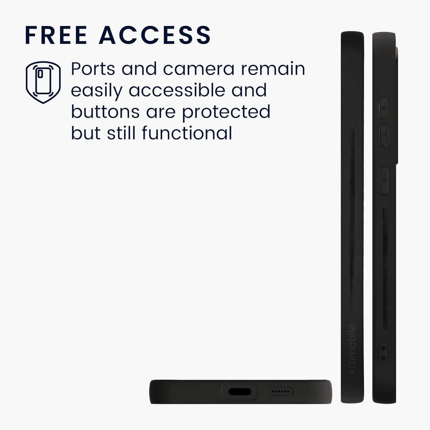 KW Samsung Galaxy S24 Plus Θήκη από Φυσικό Ξύλο και Carbon - Dark Brown / Black