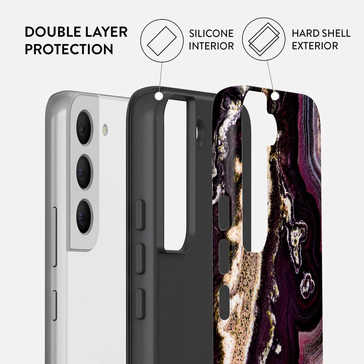 Burga Samsung Galaxy S22 Plus Fashion Tough Σκληρή Θήκη - Purple Skies