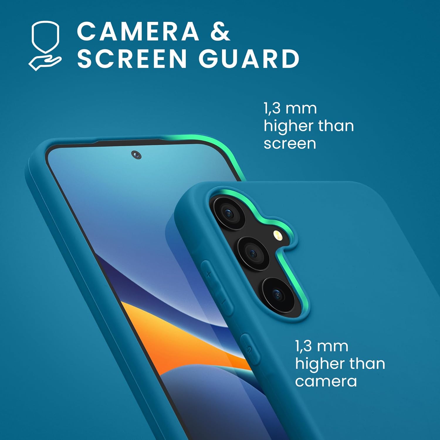 KW Samsung Galaxy A55 5G Λεπτή Θήκη Σιλικόνης TPU - Caribbean Blue