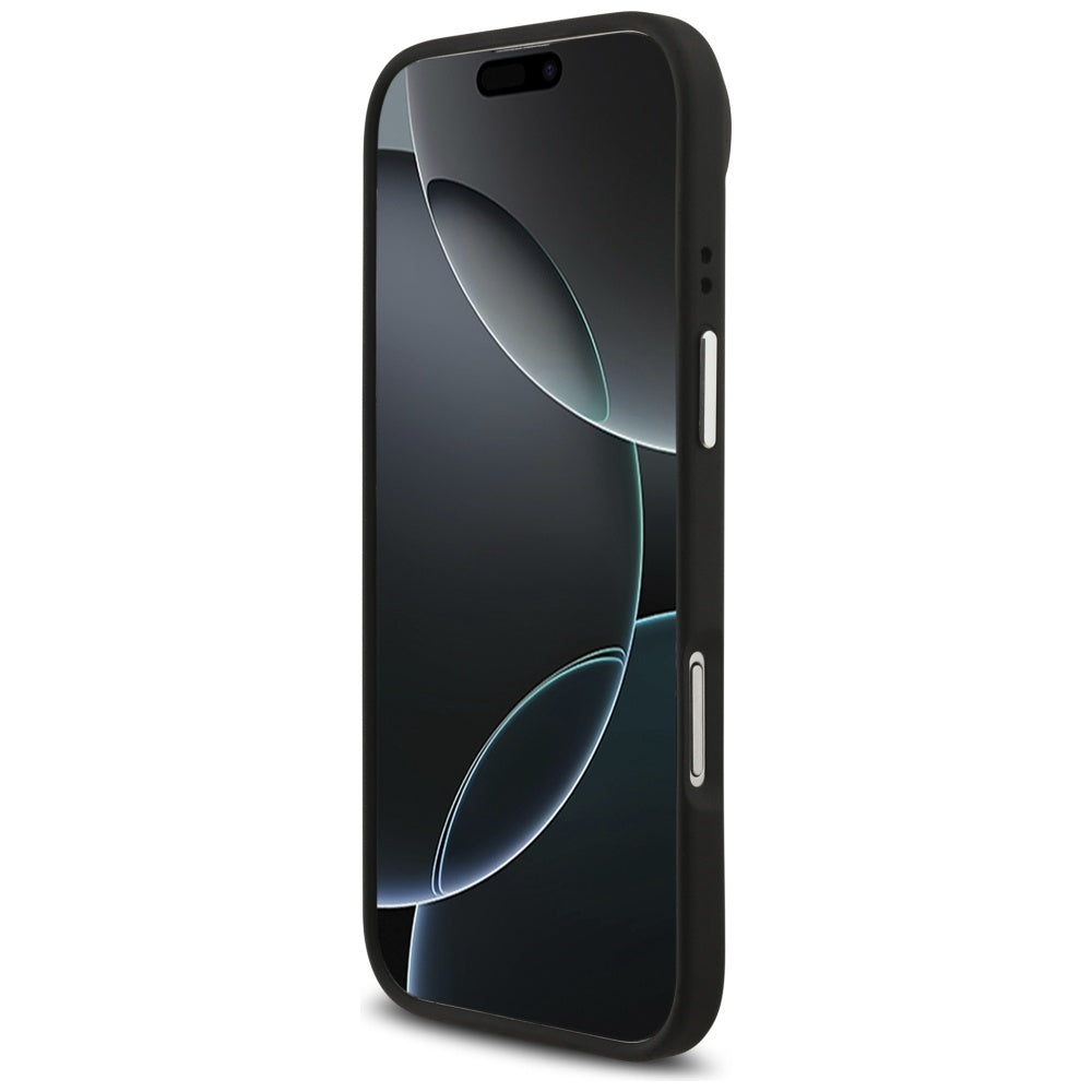 Guess iPhone Air - Grained Big 4G Classic Logo - Σκληρή Θήκη με Επένδυση από Οικολογικό Δέρμα - Black - GUHCP17MPG4SMCEK