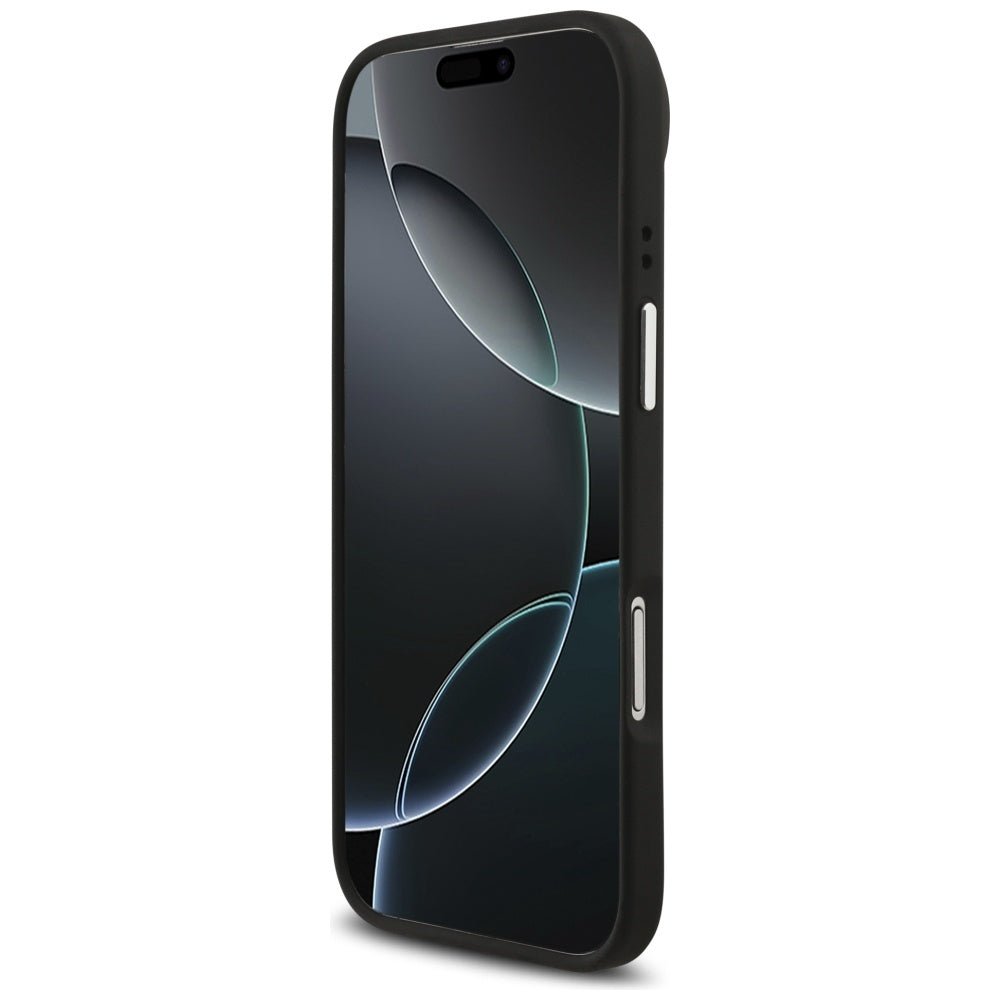 Guess iPhone Air - Grained Big 4G Classic Logo - Σκληρή Θήκη με Επένδυση από Οικολογικό Δέρμα - Black - GUHCP17MPG4SMCEK