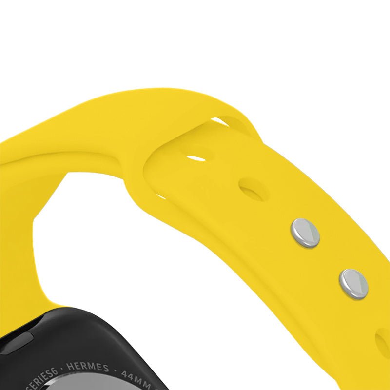 Crong Λουράκι Apple Watch 2/3/4/5/6/7/8/9/10/11 - SE (1/2/3) - 38/40/41/42mm Σιλικόνης - Liquid Strap - Yellow