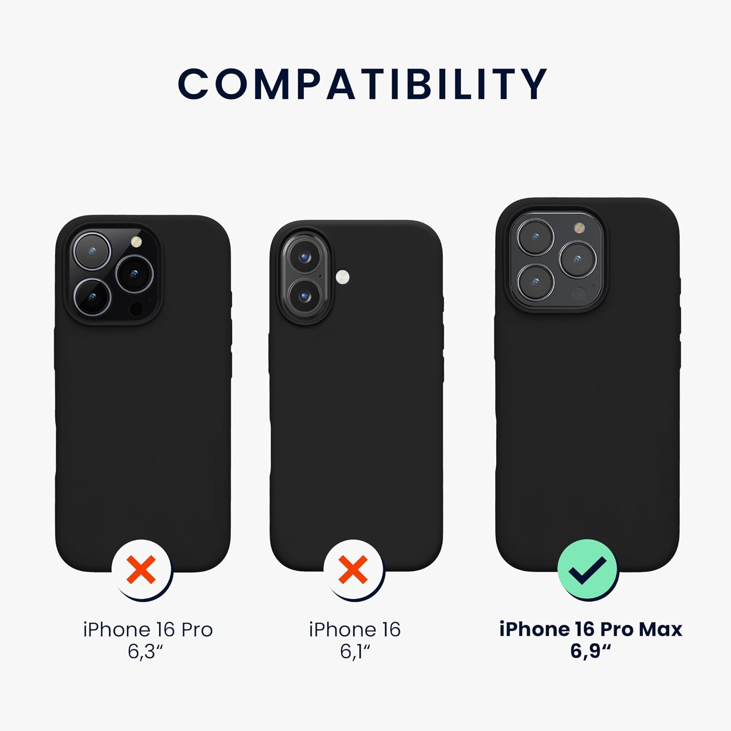 KW iPhone 16 Pro Max Θήκη Σιλικόνης Rubberized TPU - Black