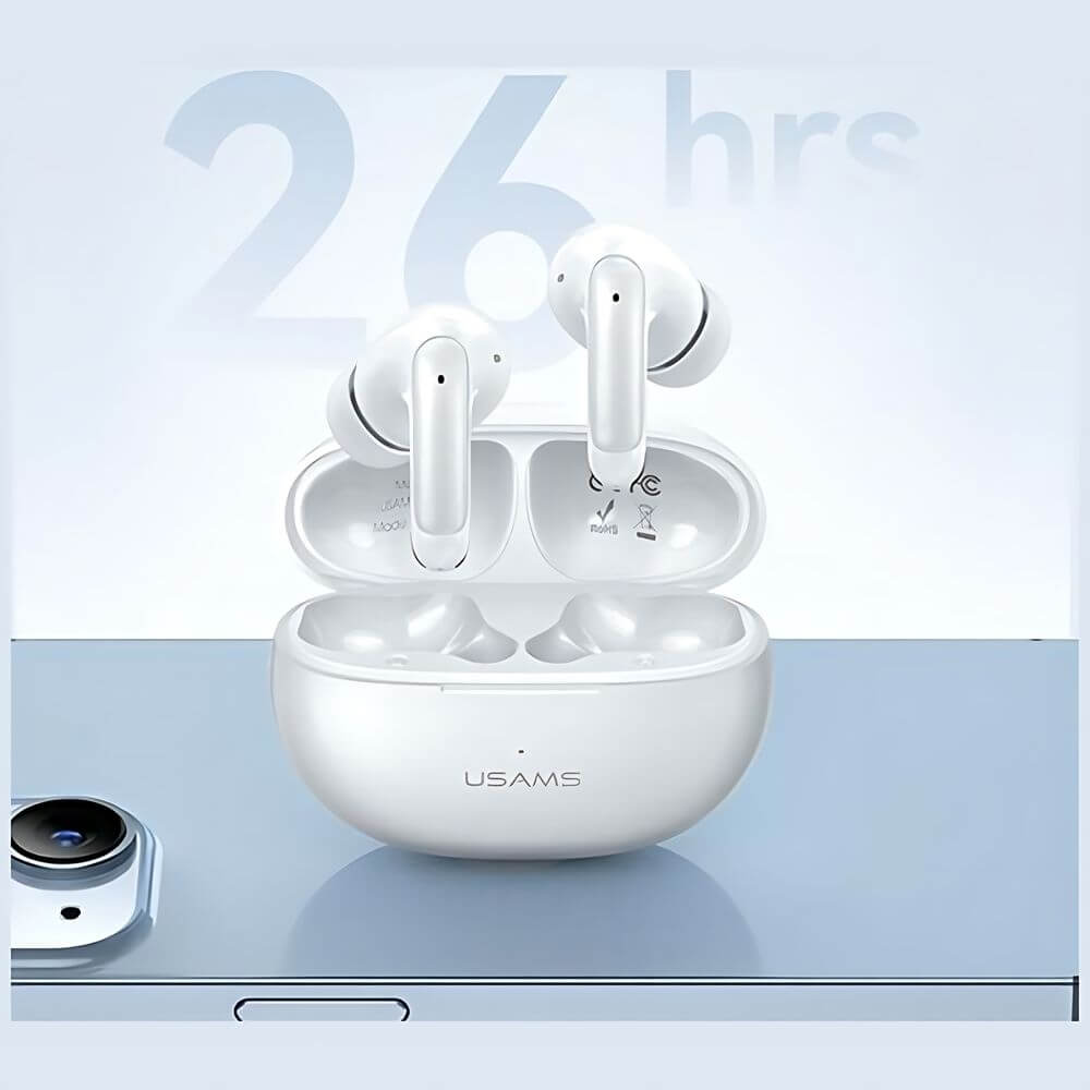 USAMS TWS X-Don Series - Bluetooth 5.3 - Ασύρματα ακουστικά για Κλήσεις / Μουσική - White