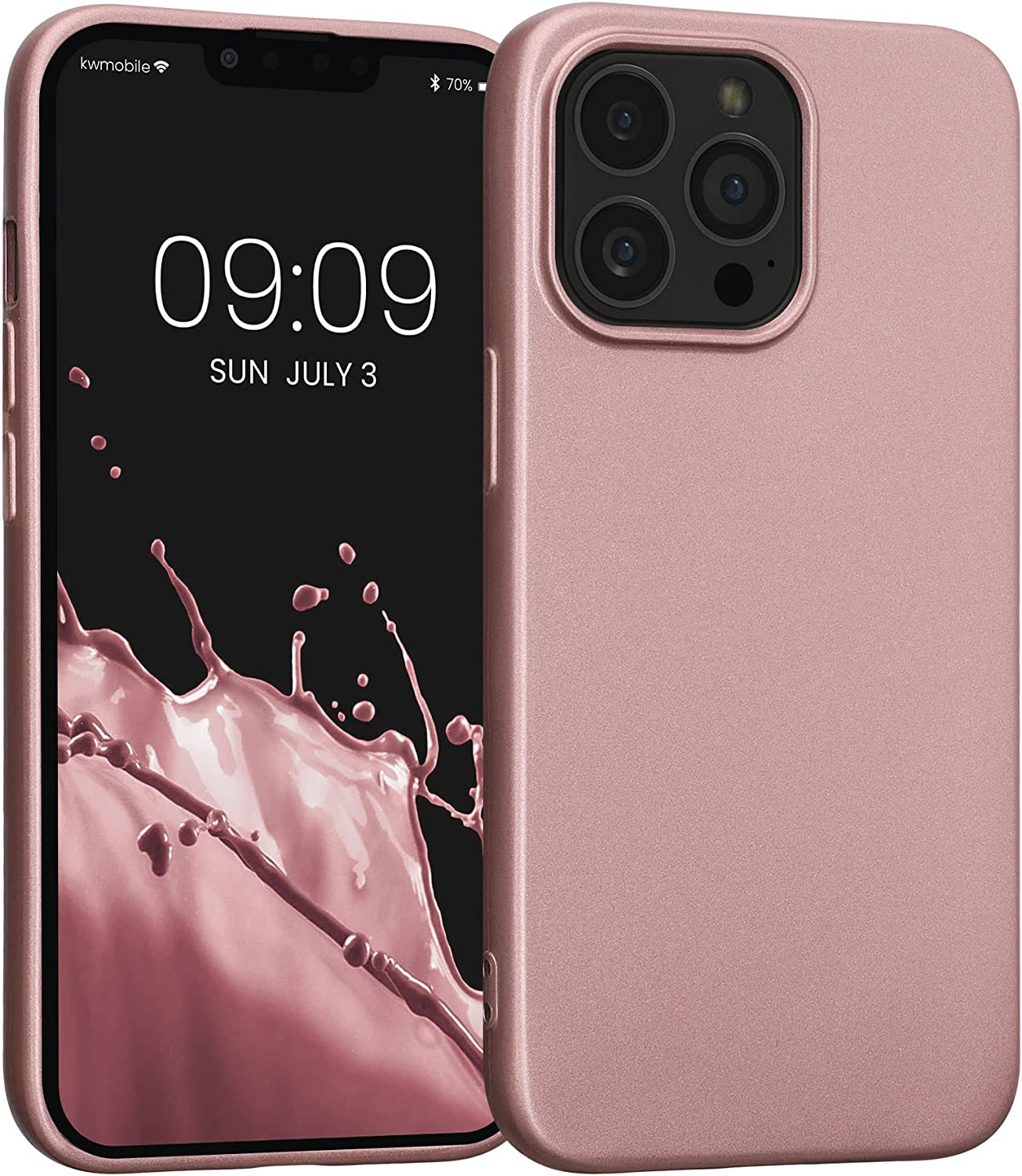 KW iPhone 13 Pro Θήκη Σιλικόνης TPU - Metallic Rose Gold - 57516.31
