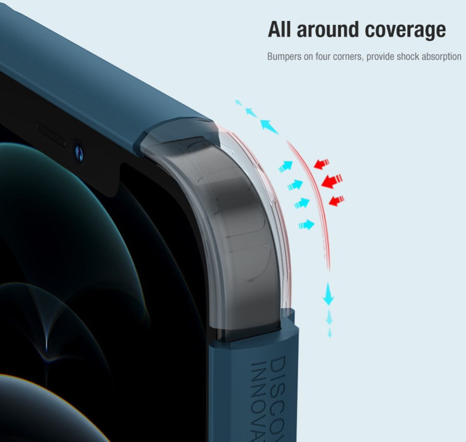 Nillkin iPhone 13 Pro Max Super Frosted Shield Rugged Magentic Σκληρή Θήκη με MagSafe - Blue