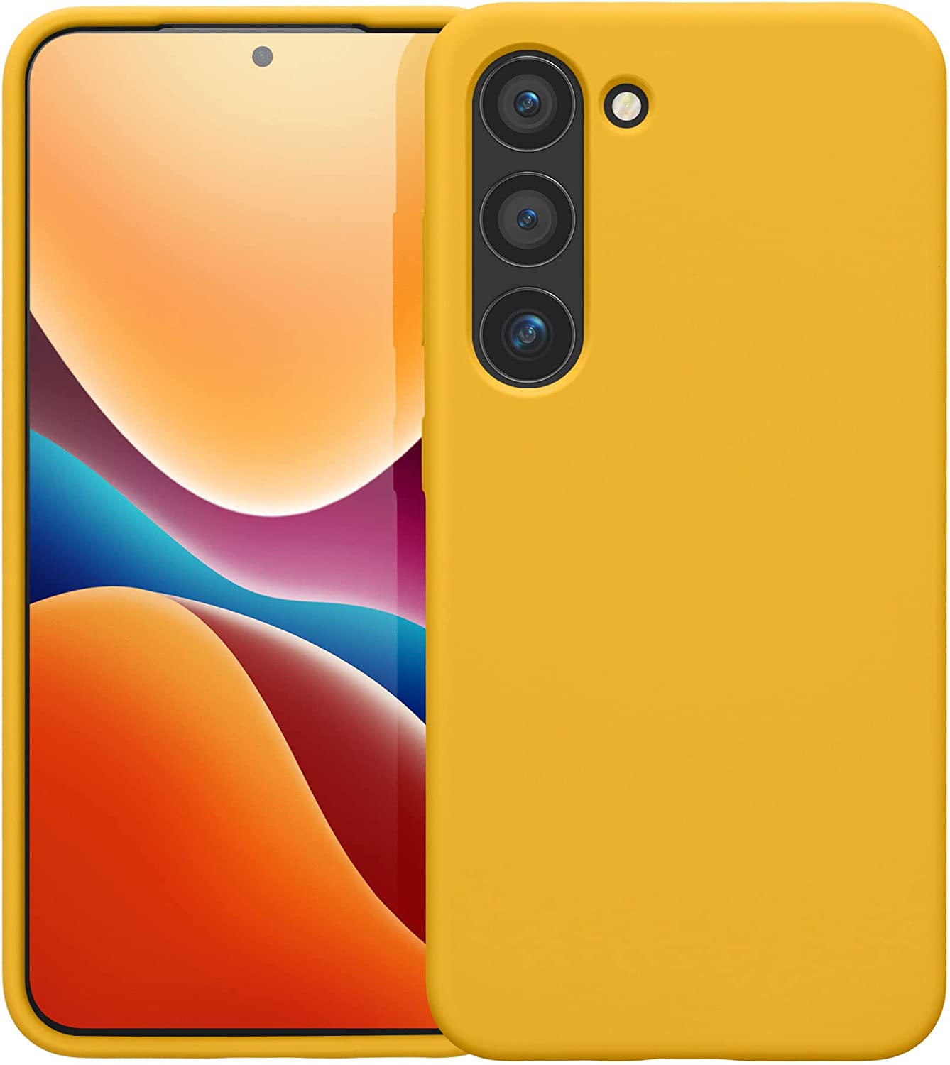 KW Samsung Galaxy S23 Θήκη Σιλικόνης Rubberized TPU - Honey Yellow - 60273.143