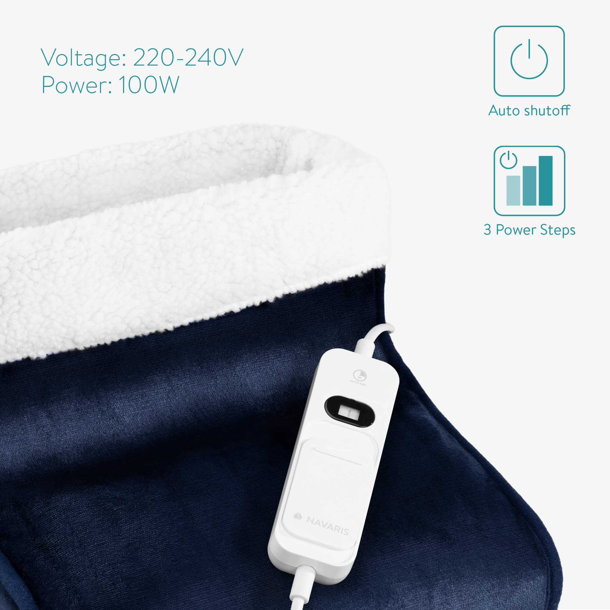 Navaris Ηλεκτρική Θερμοφόρα Ποδιών - Blue - 54706.01.04