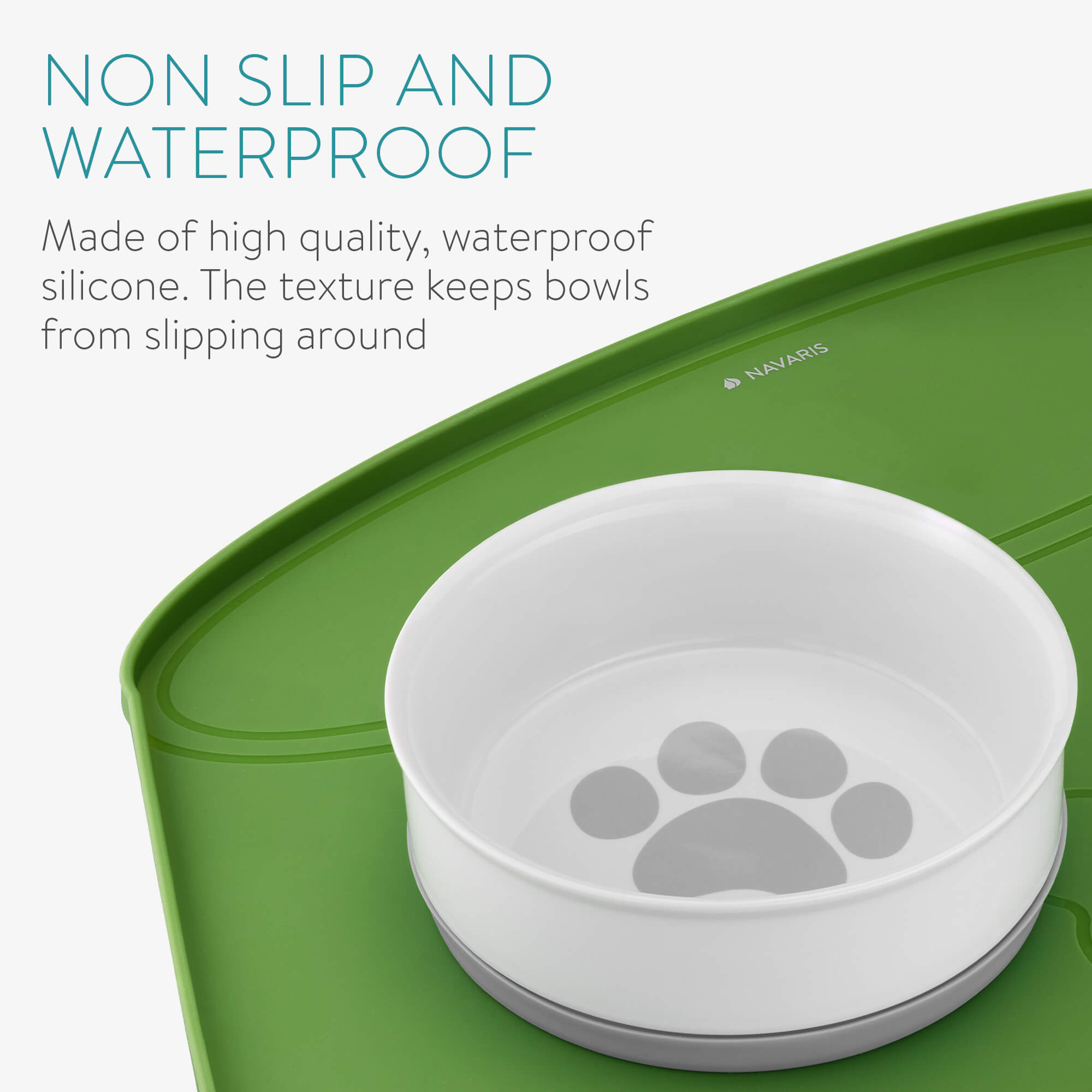 Navaris Χαλάκι Σιλικόνης για Μπολ Σκύλου - Green - 54822.07
