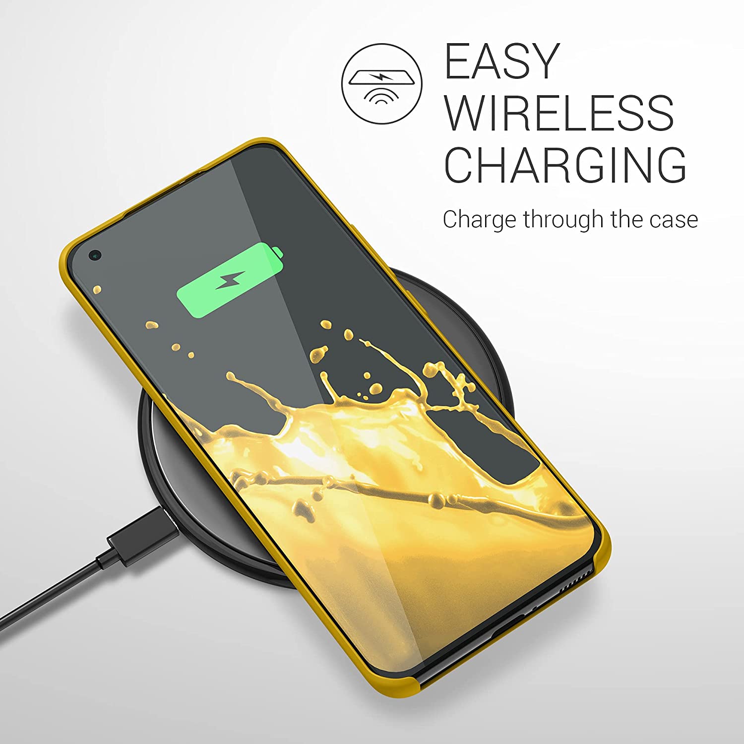 KW Xiaomi Mi 11 Θήκη Σιλικόνης Rubber TPU - Honey Yellow - 54379.143