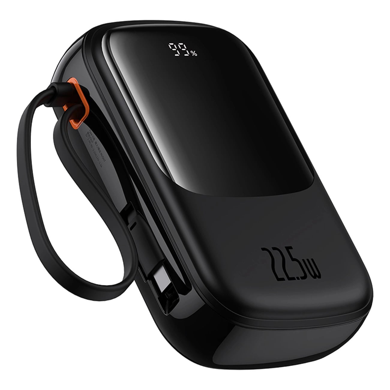 Baseus Qpow Pro+ Power Bank 20000mAh 22.5W με Οθόνη και Ενσωματωμένο Καλώδιο Type-C - Black - P10067103113-00