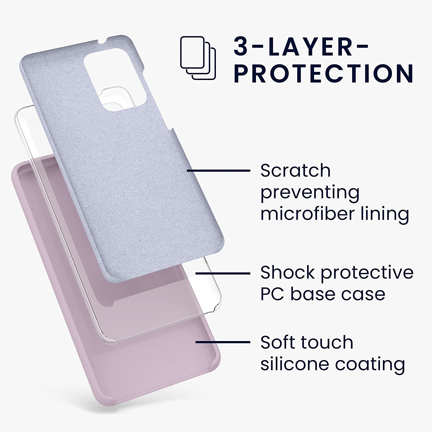 KW Samsung Galaxy A52 / A52 5G / A52s 5G Θήκη Σιλικόνης Rubber TPU - Nude Purple - 54347.236